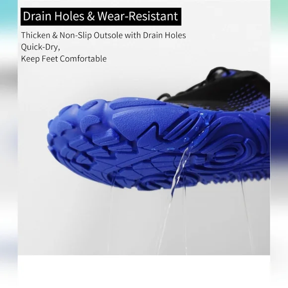 Queday Men Water Shoes Size 12 - Picture 5 of 6